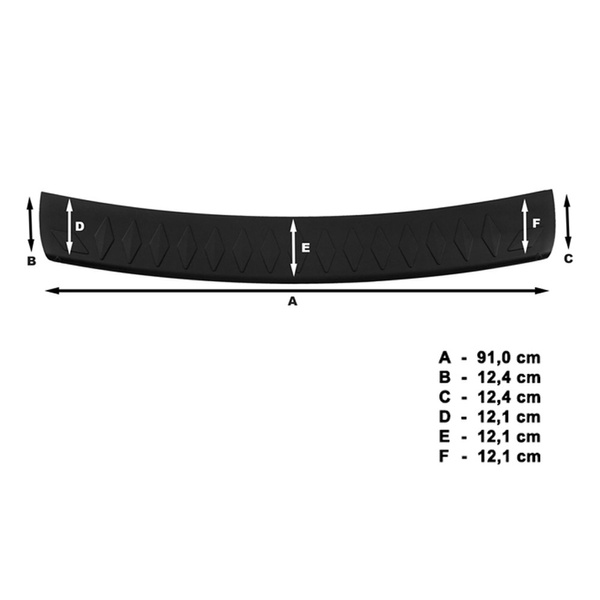 Fekete burkolat hátsó lökhárítóra Mitsubishi Lancer X Sportback (2008-2016)
