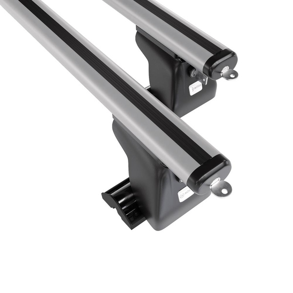 Alap tetőcsomagtartó, amely alkalmazható a: Volkswagen Transporter T5 Van (2010-2015) - ezüst - T-profil - alumínium