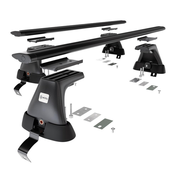 Alap tetőcsomagtartó, amely alkalmazható a: Volkswagen Passat B7 Szedán (2010-2014) - fekete - rögzítő elemek nélkül - alumínium