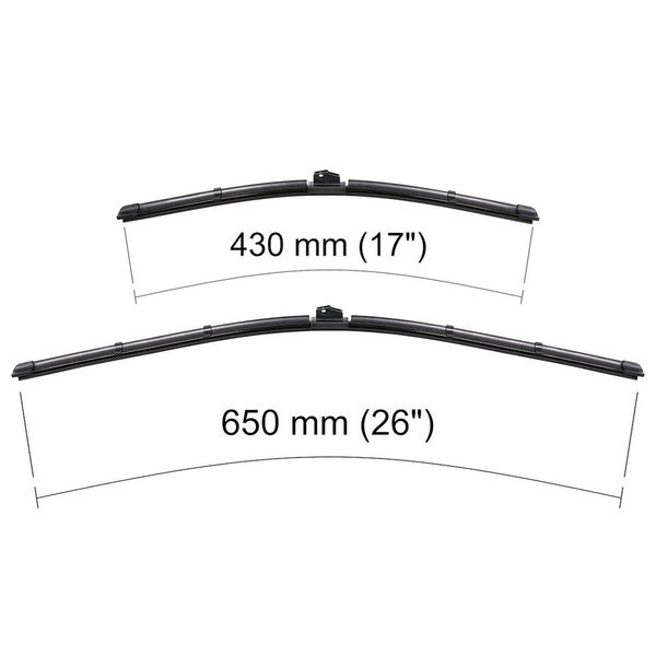 Autó ablaktörlők lapát szélvédőre a következő autótípushoz: Ford Focus II Hatchback, Kombi, Szedán (07.2004-12.2011) - Lapos ablaktörlő lapát