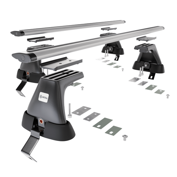 Alap tetőcsomagtartó, amely alkalmazható a: Opel Insignia Grand Sport (2017-2022) - ezüst - rögzítő elemek nélkül - alumínium