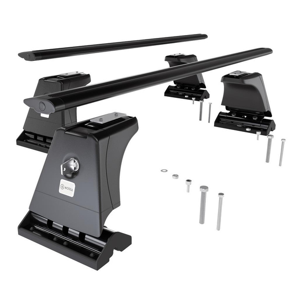 Alap tetőcsomagtartó, amely alkalmazható a: Mazda 6 mk II Hatchback (2008-2012) - fekete - rögzítő pontok - alumínium