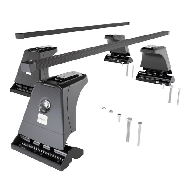 Alap tetőcsomagtartó, amely alkalmazható a: Ford Transit Courier Van (2014-2023) - fekete - rögzítő pontok - acél