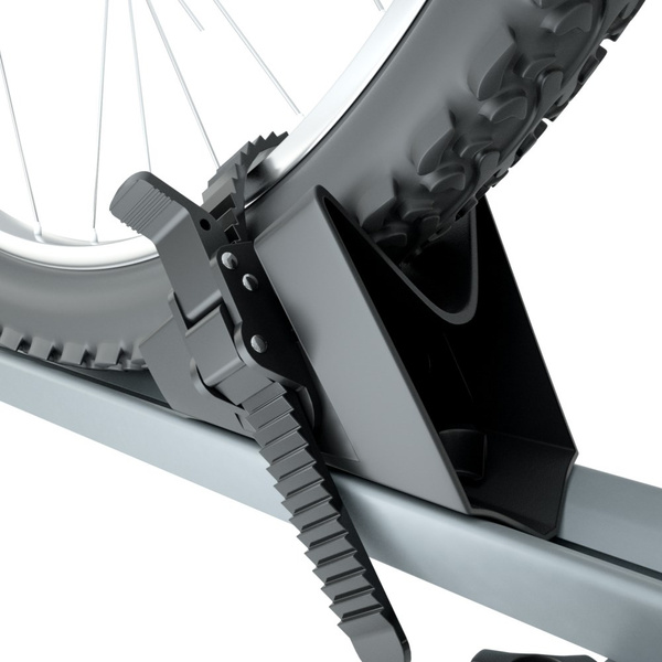 Kerékpártartó gépjármű tetőre, Kulccsal zárható kerékpártartó gépjármű tetőre alumíniumléccel - 4xM-17