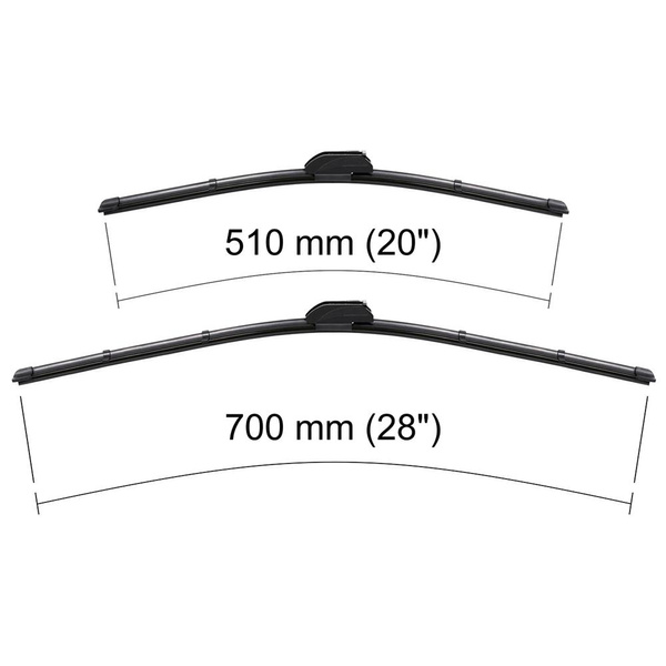 Autó ablaktörlők lapát szélvédőre a következő autótípushoz: Fiat Scudo II Kombi (01.2007-2016) - Lapos ablaktörlő lapát