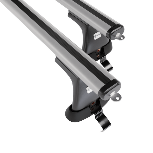 Alap tetőcsomagtartó, amely alkalmazható a: Skoda Superb mk II Liftback (2008-2015) - ezüst - rögzítő elemek nélkül - alumínium