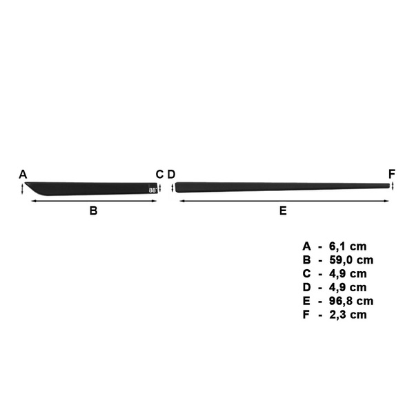 Fekete autó oldallécek Opel Karl Hatchback (2015-2019)
