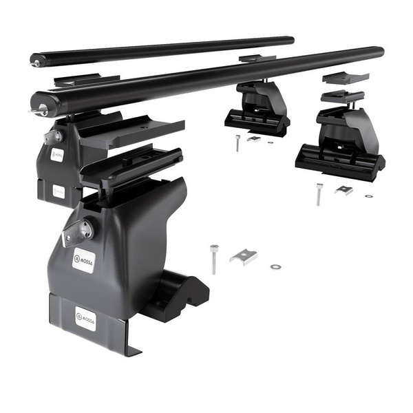 Alap tetőcsomagtartó, amely alkalmazható a: Smart Forfour Hatchback (2004-2006) - fekete - rögzítő elemek nélkül - alumínium