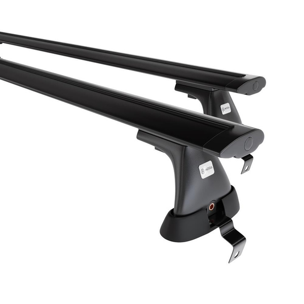 Alap tetőcsomagtartó, amely alkalmazható a: Alfa Romeo Giulietta Hatchback (2010-2020) - fekete - rögzítő elemek nélkül - alumínium