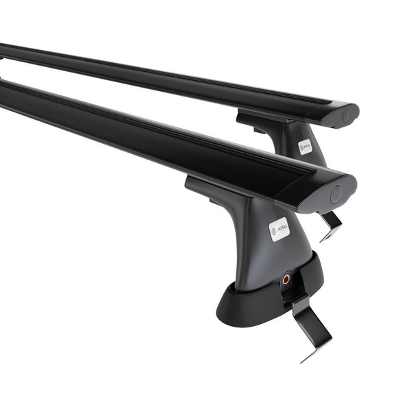 Alap tetőcsomagtartó, amely alkalmazható a: Audi A6 C8 Limousine (2019-....) - fekete - rögzítő elemek nélkül - alumínium