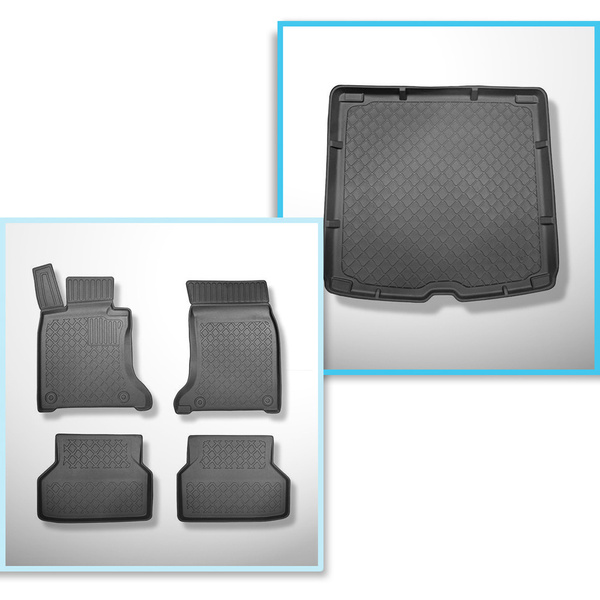 Csomagtérszőnyeg - és autószőnyegkészlet TPE: BMW 5 széria E61 Touring (06.2004-2010)