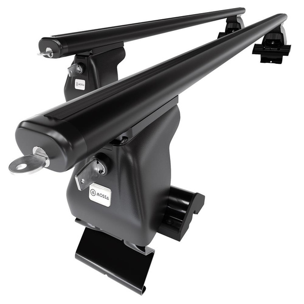 Alap tetőcsomagtartó, amely alkalmazható a: Nissan Almera mk II Hatchback (2000-2006) - fekete - rögzítő elemek nélkül - alumínium