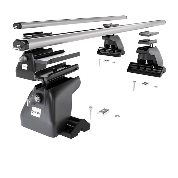 Alap tetőcsomagtartó, amely alkalmazható a: Citroen Jumpy III Van (2016-....) - ezüst - rögzítő pontok - alumínium