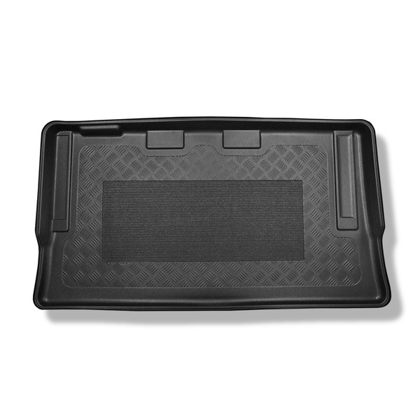 Méretre készült csomagtérszőnyegek: Mercedes-Benz EQV 300 Van (10.2020-....) - hosszú verzió (tengelytávolság 3.200 mm; autó hossza 5.148 mm); a harmadik sor ülés mögé; osztott csomagtér nélkül