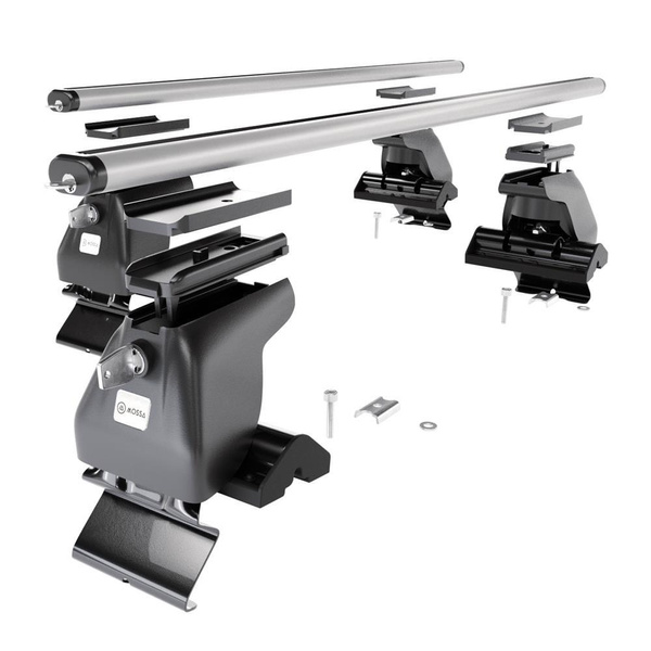 Alap tetőcsomagtartó, amely alkalmazható a: Nissan Almera mk II Szedán (2000-2006) - ezüst - rögzítő elemek nélkül - alumínium
