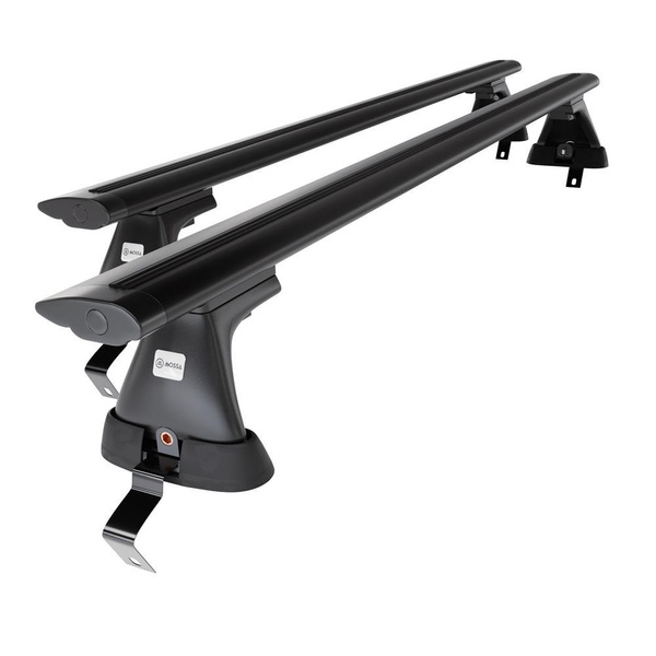 Alap tetőcsomagtartó, amely alkalmazható a: Renault Clio mk IV Hatchback (2013-2019) - fekete - rögzítő elemek nélkül - alumínium