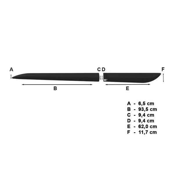 Fekete autó oldallécek Toyota Rav4 SUV (2006-2010)