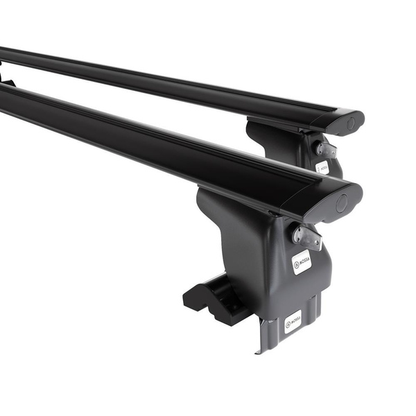 Alap tetőcsomagtartó, amely alkalmazható a: Toyota Yaris mk II Hatchback (2006-2011) - fekete - rögzítő elemek nélkül - alumínium