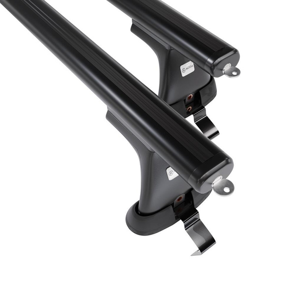 Alap tetőcsomagtartó, amely alkalmazható a: Fiat Bravo Hatchback (2007-2014) - fekete - rögzítő elemek nélkül - alumínium