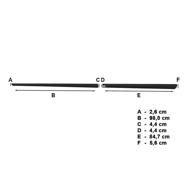 Fekete autó oldallécek Opel Zafira Egyterű (2012-2018)