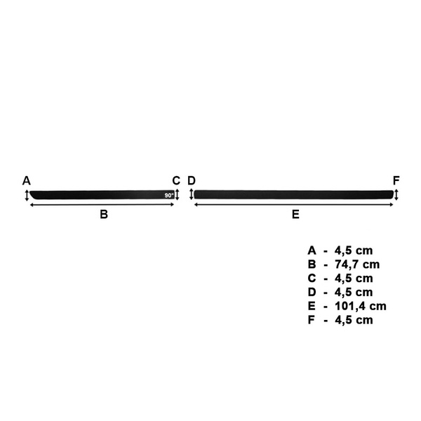 Fekete autó oldallécek Skoda Octavia II Liftback (5 ajtó) - (2004-2013)