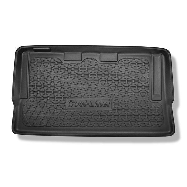 Méretre készült csomagtérszőnyegek: Mercedes-Benz EQV 300 Van (10.2020-....) - hosszú verzió (tengelytávolság 3.200 mm; autó hossza 5.148 mm); a harmadik sor ülés mögé; osztott csomagtér nélkül