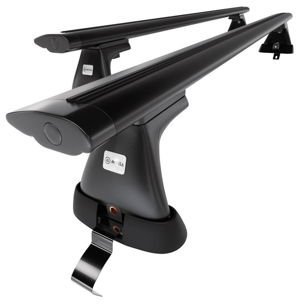 Alap tetőcsomagtartó, amely alkalmazható a: Volkswagen Passat B7 Szedán (2010-2014) - fekete - rögzítő elemek nélkül - alumínium