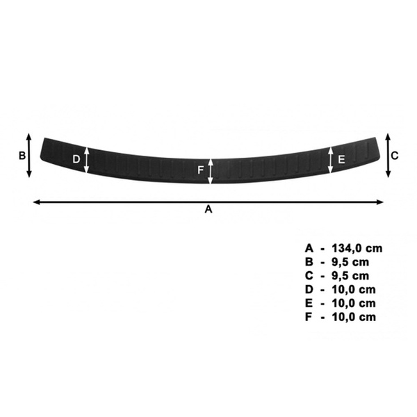 Fekete burkolat hátsó lökhárítóra Volkswagen Caddy IV Cargo (2015-....)