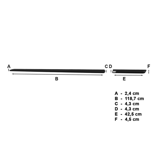 Fekete autó oldallécek Suzuki Swift Hatchback (3 ajtó) - (2010-2016) - (hosszúsága: 1187mm; 425mm)