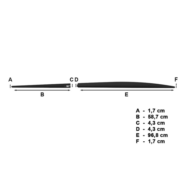 Fekete autó oldallécek Seat Leon Hatchback (2005-2012)