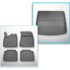 Csomagtérszőnyeg - és autószőnyegkészlet TPE: Nissan X-Trail IV (T33) e-Power SUV (09.2022-....) - 7 hely; harmadik sor nélkül