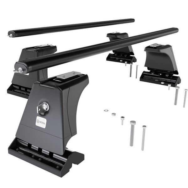 Alap tetőcsomagtartó, amely alkalmazható a: BMW 1 széria E87 Hatchback (2004-2011) - fekete - rögzítő pontok - alumínium