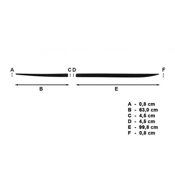 Fekete autó oldallécek Ford Ka+ Hatchback (2017-....)