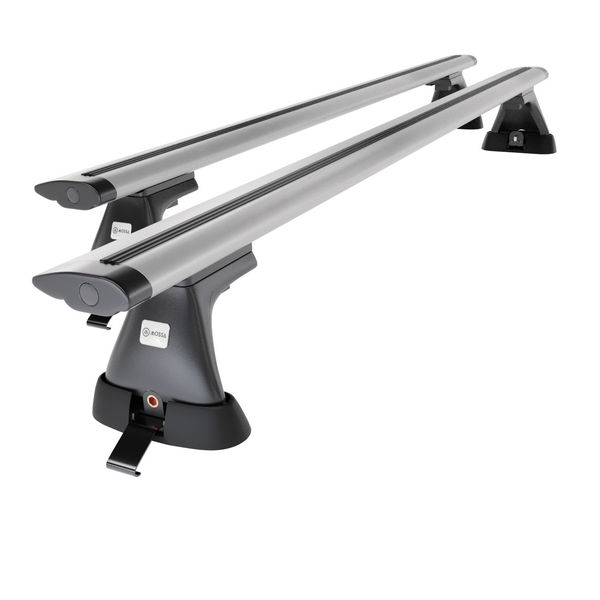 Alap tetőcsomagtartó, amely alkalmazható a: Toyota RAV4 mk II SUV (2000-2005) - ezüst - rögzítő pontok - alumínium