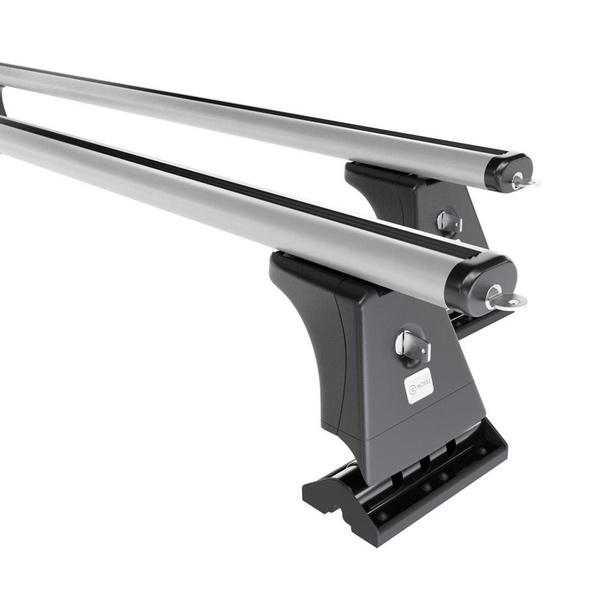 Alap tetőcsomagtartó, amely alkalmazható a: Volkswagen Multivan T6 PanAmericana Van (2015-2021) - ezüst - rögzítő pontok - alumínium