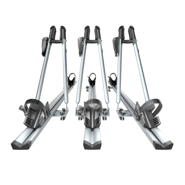 Kerékpártartó gépjármű tetőre, Kulccsal zárható kerékpártartó gépjármű tetőre alumíniumléccel - 3xM-17