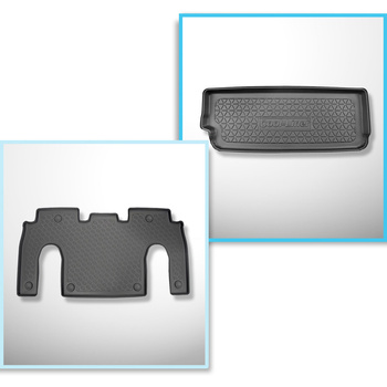 Csomagtérszőnyeg - és autószőnyegkészlet TPE: Tesla Model X SUV (10.2016-12.2020