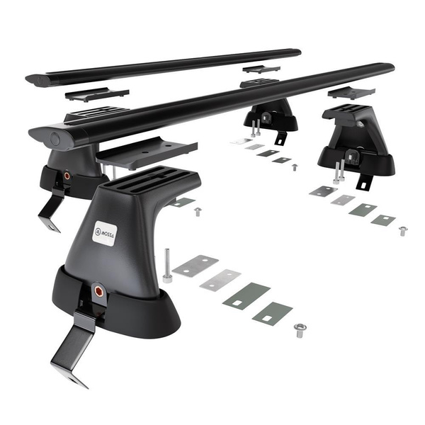 Alap tetőcsomagtartó, amely alkalmazható a: Opel Astra K mk V Hatchback (2016-2022) - fekete - rögzítő elemek nélkül - alumínium