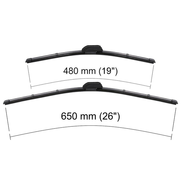 Autó ablaktörlők lapát szélvédőre a következő autótípushoz: Citroen Jumpy II, III Van (02.2007-2016) - Lapos ablaktörlő lapát