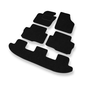 Filcszőnyegek gépjárművekhez: Volkswagen Sharan II Van (2010-2022) - fekete
