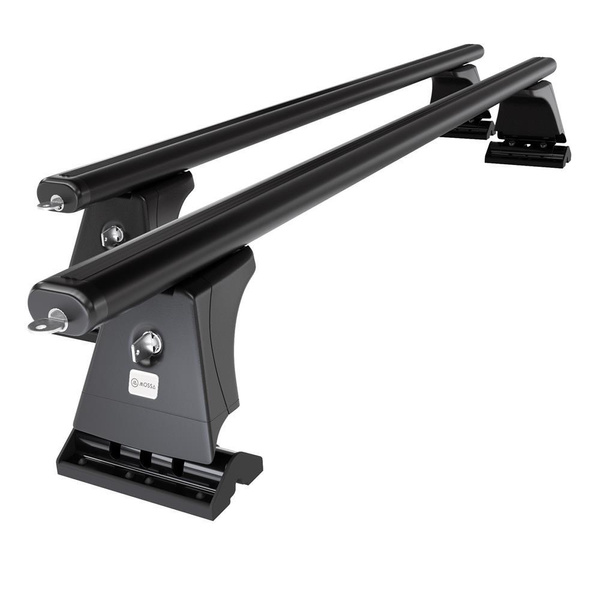 Alap tetőcsomagtartó, amely alkalmazható a: Mitsubishi Lancer Sportback (2008-2016) - fekete - rögzítő pontok - alumínium