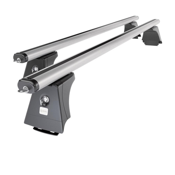 Alap tetőcsomagtartó, amely alkalmazható a: Toyota Avensis mk III Kombi (2009-2019) - ezüst - rögzítő pontok - alumínium