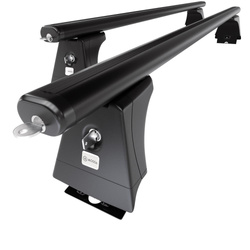 Alap tetőcsomagtartó, amely alkalmazható a: Citroen Jumper I Van (1996-2005) - fekete - rögzítő pontok - alumínium