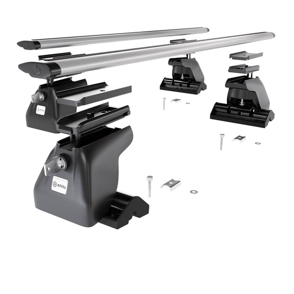 Alap tetőcsomagtartó, amely alkalmazható a: Peugeot Traveller Autóbusz (2016-....) - ezüst - rögzítő pontok - alumínium