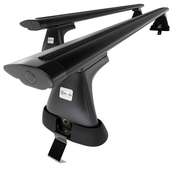 Alap tetőcsomagtartó, amely alkalmazható a: Ford Focus mk III Hatchback (2011-2018) - fekete - rögzítő elemek nélkül - alumínium