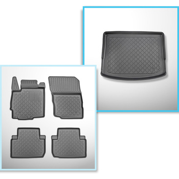 Csomagtérszőnyeg - és autószőnyegkészlet TPE: Mitsubishi Eclipse Cross SUV (01.2018-....) - nem a Plug-in Hibrid verzióhoz