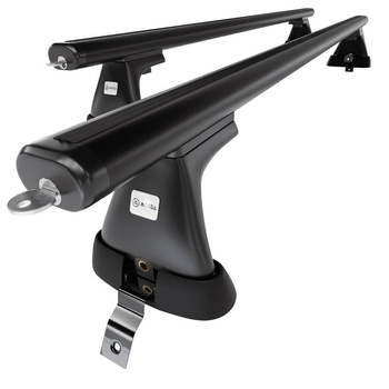 Alap tetőcsomagtartó, amely alkalmazható a: Renault Logan Szedán (2004-2013) - fekete - rögzítő elemek nélkül - alumínium