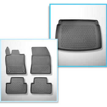 Csomagtérszőnyeg - és autószőnyegkészlet TPE: Opel Astra L (VI) Hatchback (01.2022-....) - alsó csomagtartó; mozgó padló nélküli csomagtartó modellek; nem a Plug-in Hibrid verzióhoz; nem az elektromos verzióhoz