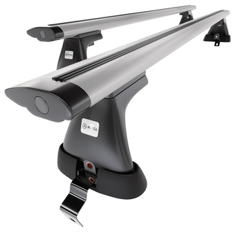 Alap tetőcsomagtartó, amely alkalmazható a: Alfa Romeo Giulietta Hatchback (2010-2020) - ezüst - rögzítő elemek nélkül - alumínium