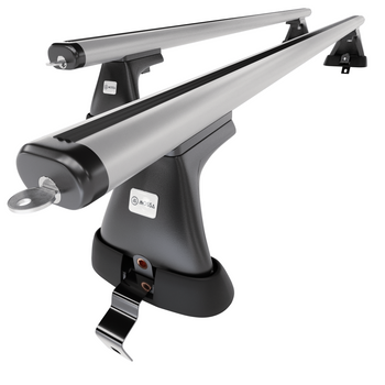 Alap tetőcsomagtartó, amely alkalmazható a: Skoda Rapid Spaceback Hatchback (2014-2019) - ezüst - rögzítő elemek nélkül - alumínium